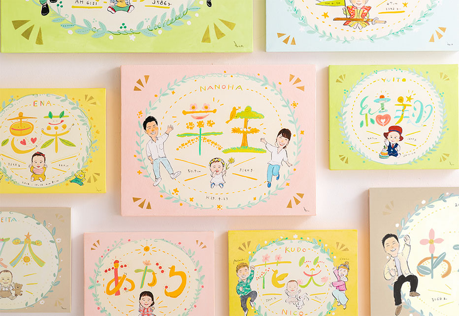 作家「anco お名前アート」の似顔絵