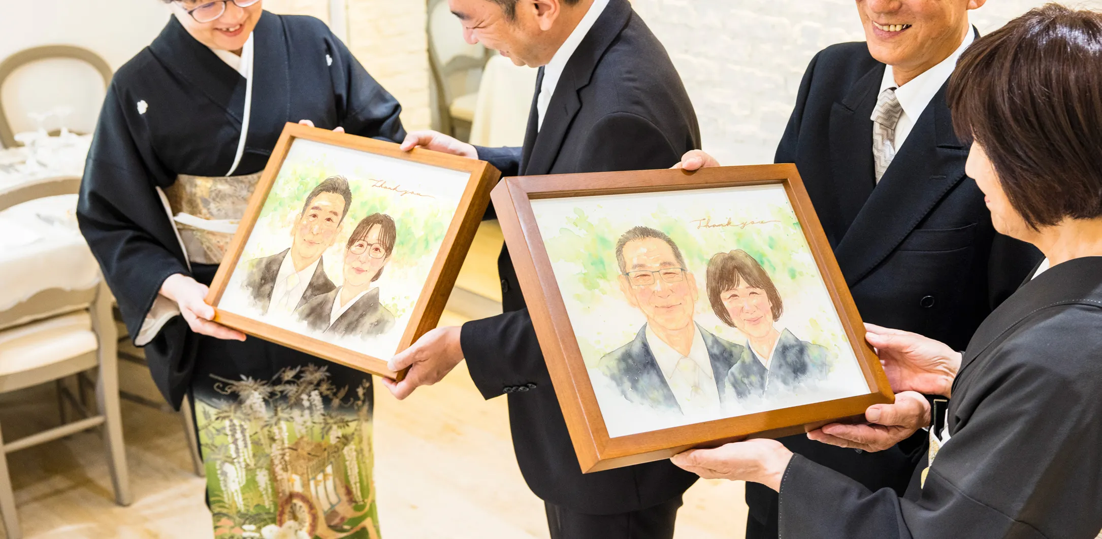 作家「はち」の繋がる似顔絵