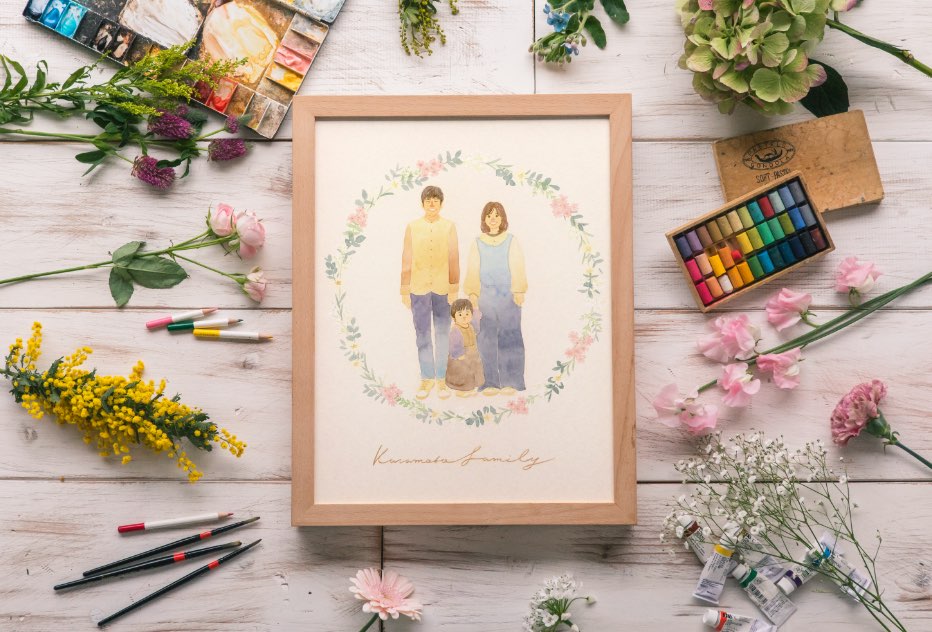 作家「はち つむぎ」の似顔絵