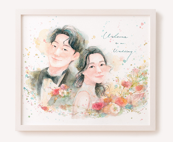 haruの似顔絵ウェルカムボード