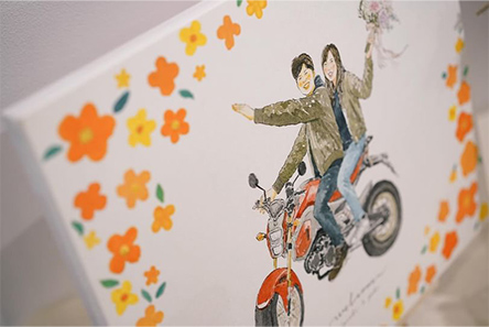 「招待した方や親族から大好評で、柔らかい絵でとっても素敵だと言われました」 nokami