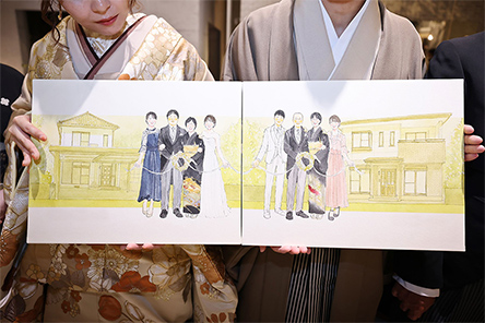 「nokamiさんの似顔絵を記念品に選んで良かったと心から思いました」 nokami