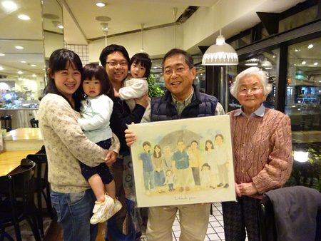 「似顔絵で夢が叶うなんて素敵です。」 フジエシュンスケ