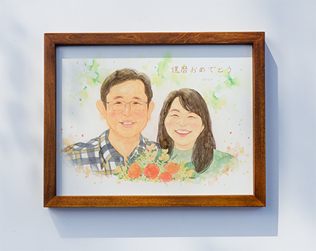 「この似顔絵をプレゼントできて本当によかったと思っています」 はち