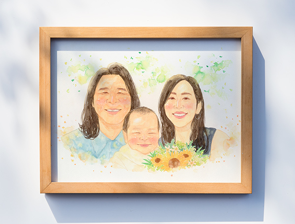 本日、絵が届き増しました。ありがとうございます。
特徴を掴まれており、また、ご丁寧に描いて頂きありがとうございます。
また、記念すべき日にお願い致します。