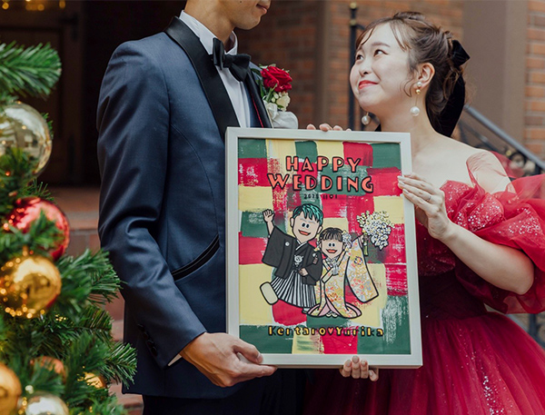 お世話になっております。
以前イラストをお願いしましたFと申します。

無事結婚式を結び、完成しましたのを共有したく
ご連絡いたしました。

この度は素敵なご縁をありがとうございました♡