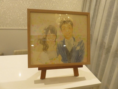 「これからもこの似顔絵のように温かな家庭を築いていきます。」 フジエシュンスケ