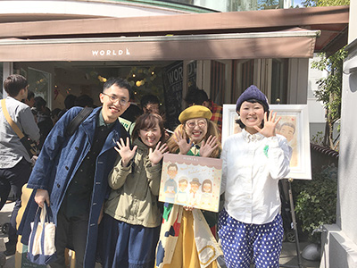 「似顔絵を通して楽しい時間を作って下さるWORLD1が大好きです。」 まあこ