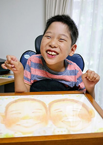 「息子たちも自分の似顔絵を見て大喜び☆」 まあこ