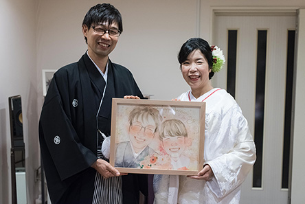 「笑顔が素敵な絵にしてもらえて嬉しいです」 彩