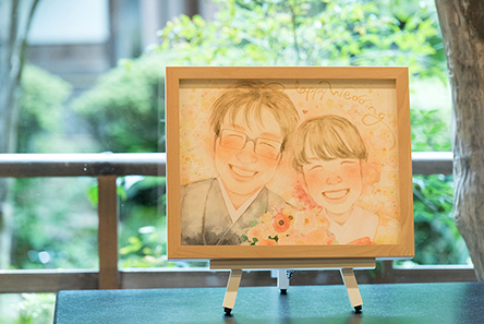 「笑顔が素敵な絵にしてもらえて嬉しいです」 彩