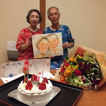「写真とは違い温かみのある素敵な似顔絵」 マッキー