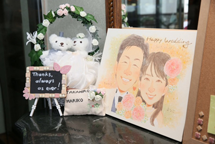 「式当日もゲストの皆様を迎え入れるナイスな役割を果たしてくれました。」 なぎさ ぐりこ TOYシリーズ