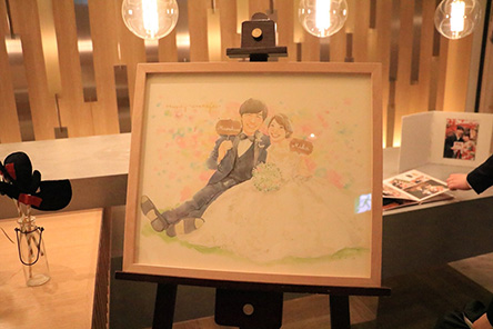 「似顔絵のおかげでとっても華やかになりました」 フジエシュンスケ
