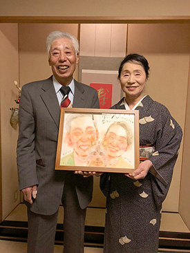 「思いがけない似顔絵に両親もびっくり」 マッキー