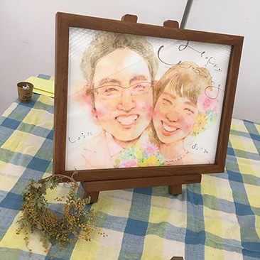 「似顔絵は、初心を忘れないようお部屋に飾って」 マッキー