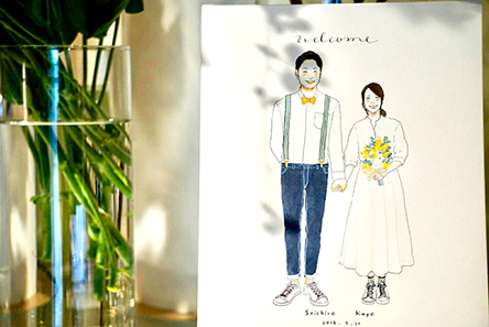 「似顔絵はるつさんに、と夫婦で決めていました」 るつ