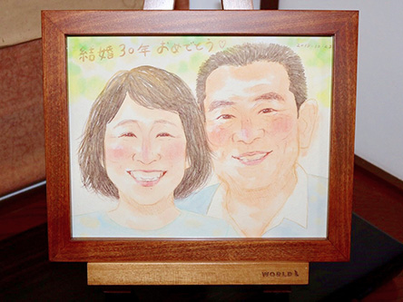 「思い描いていた想像を超える素敵な似顔絵でした」 はち