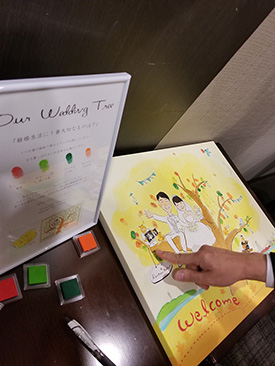「ancoさんに似顔絵を描いていただくことが、結婚式を迎える一歩手前の夢だったので、本当に嬉しく思います。」 anco