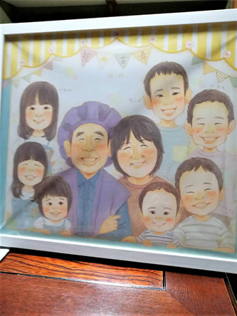 「大好きな孫達に囲まれるじぃじとばぁば」 まあこ