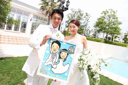 「自分たちの似顔絵に見惚れていました」