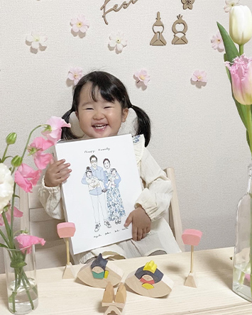 「似顔絵を私達のところに持ってきてくれました！」 るつ
