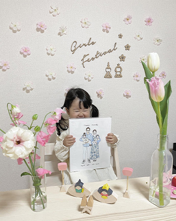 「似顔絵を私達のところに持ってきてくれました！」 るつ