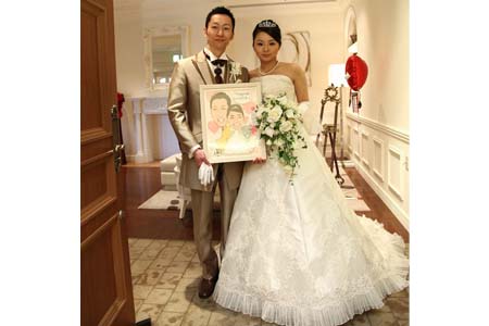 「当日の衣装とまったく同じの似顔絵にゲストもビックリ！」 やまよ