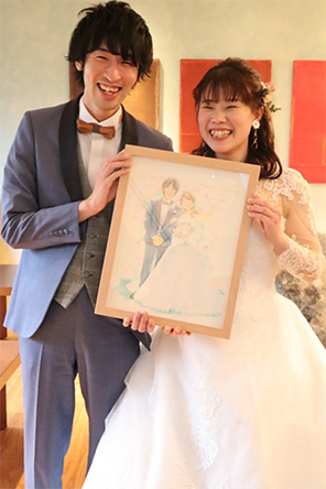 「似顔絵を通して素敵な思い出が作ることができました。」 フジエシュンスケ