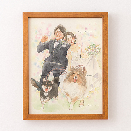 「絵を見るたびに結婚式のこと、マロンのことを思い出します(^^)」 フジエシュンスケ