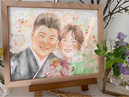 「素晴らしい似顔絵をありがとうございました。」 彩