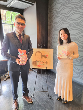 「似顔絵に勇気付けられて、結婚式がより一層楽しみになりました」 なぎさ