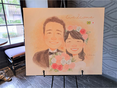 「似顔絵に勇気付けられて、結婚式がより一層楽しみになりました」 なぎさ