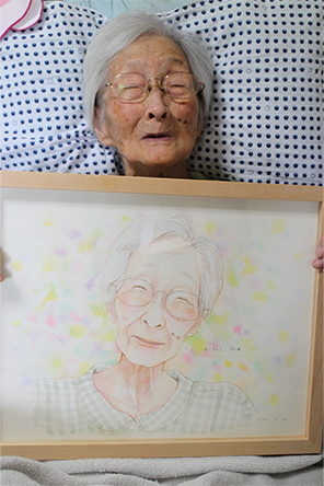 「母の優しさがよく出ている絵をありがとうございました」 フジエシュンスケ