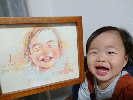 「笑顔になれる最高な笑顔を描いていただきました☆」 さかもとさやか