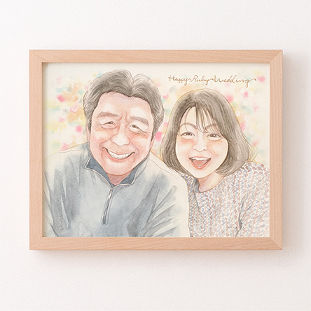 「似顔絵ってその時の気持ちも一緒に飾れるんですよね。」 フジエシュンスケ