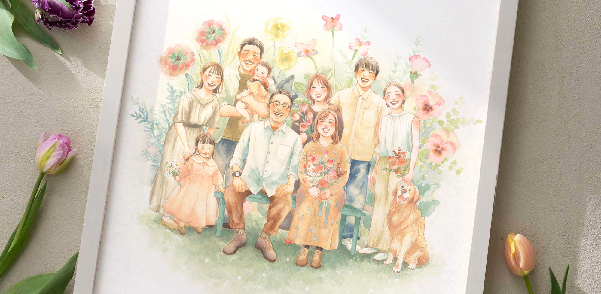 ご両親贈呈品の似顔絵