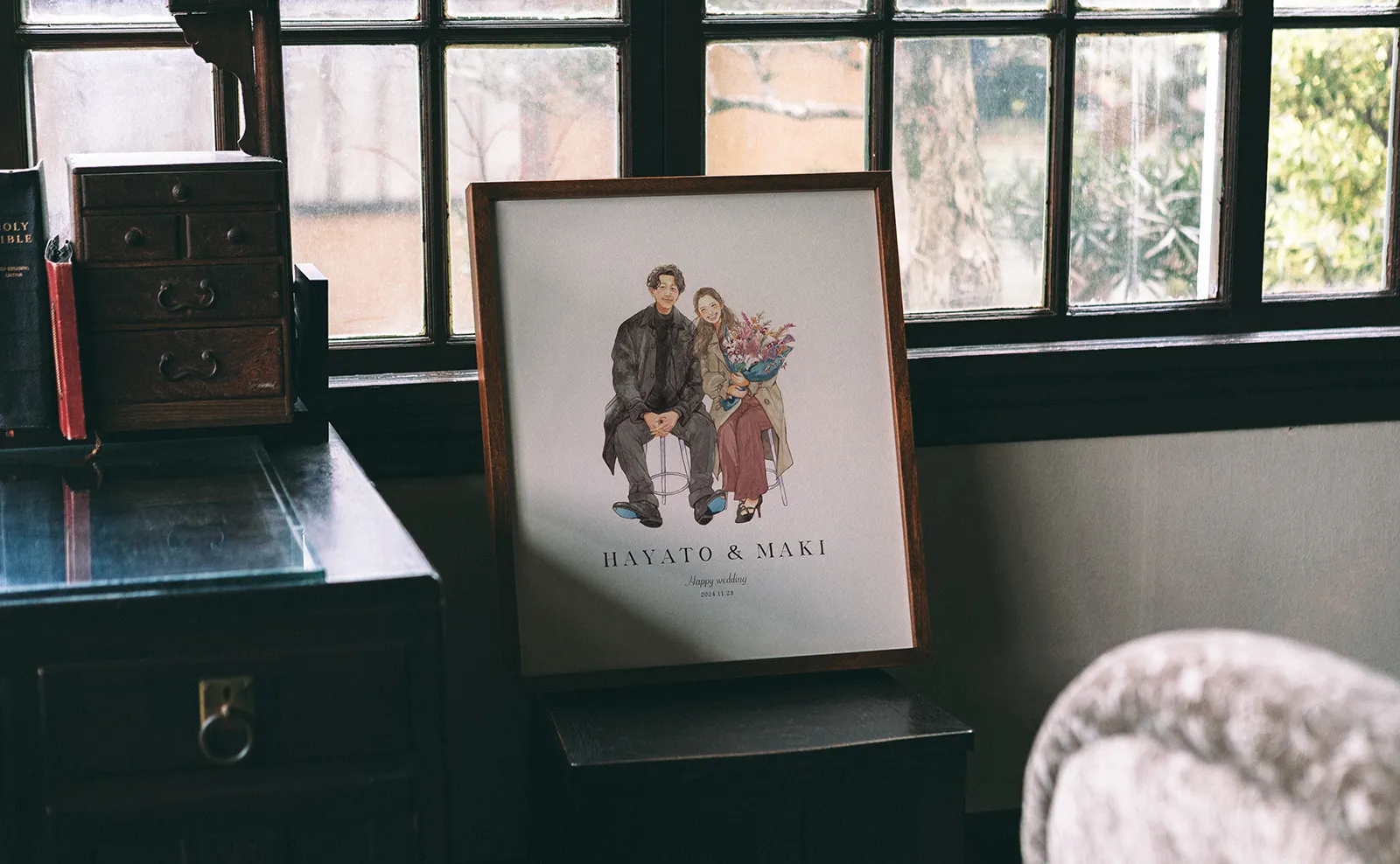 作家「フジエシュンスケ CLASSIC」のプロポーズ似顔絵